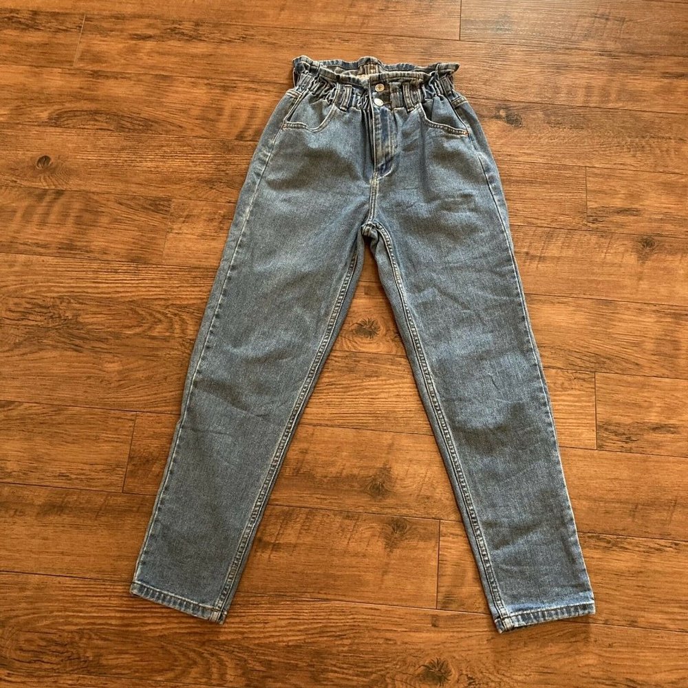 Vintage 90s Denim Co Blue High Waist Denim Women's Jeans Sz 2 Ruffled